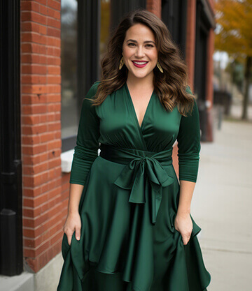 Emerald Wrap Midi