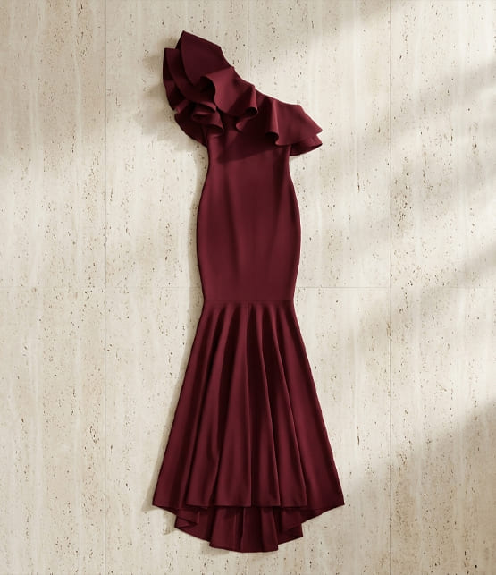 Crimson Flutter Gown 2