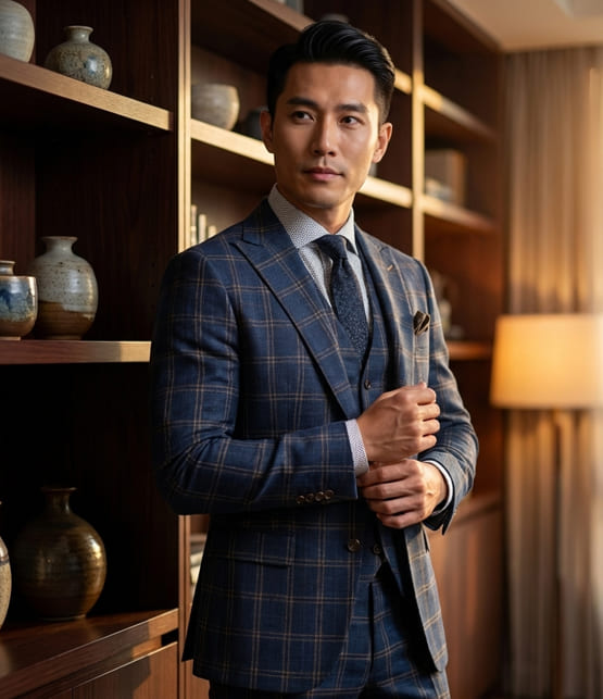  Indigo Plaid Ensemble 4
