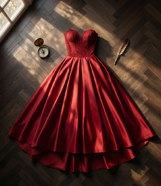 Scarlet Lace Ballgown 2