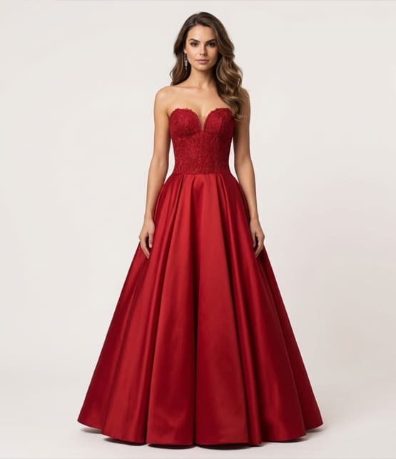  Scarlet Lace Ballgown 3